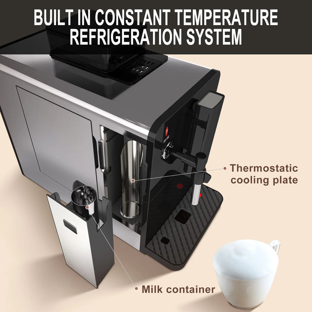 Hi05 Tuya App Built-in Cooler Milk tank Home Smart Expresso Fully Automatic Coffee Making Machine With Grinder