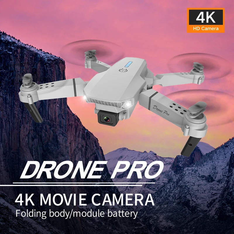 E88 4k UHD Mini Flying Camera WiFi GPS Real-time Transmission FPV Follow Me Rc Remote Controller Quadcopter Kids Drone