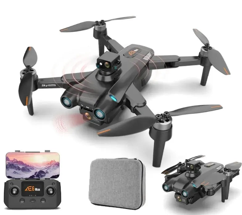 2025 New AE6 Pro Drone Professional 8K HD Dual Camera Wifi FPV Obstacle Avoidance Plastic Quadcopter Drones V AE8 LU9 L900 Dron