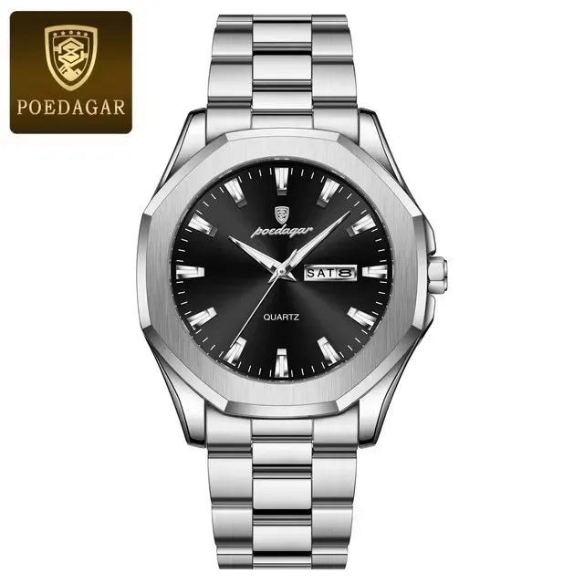POEDAGAR Watch for Men 875 New High Quality Sport Quartz Men's Watches Waterproof Steel Jewelry Wristwatches Reloj Montre Gift