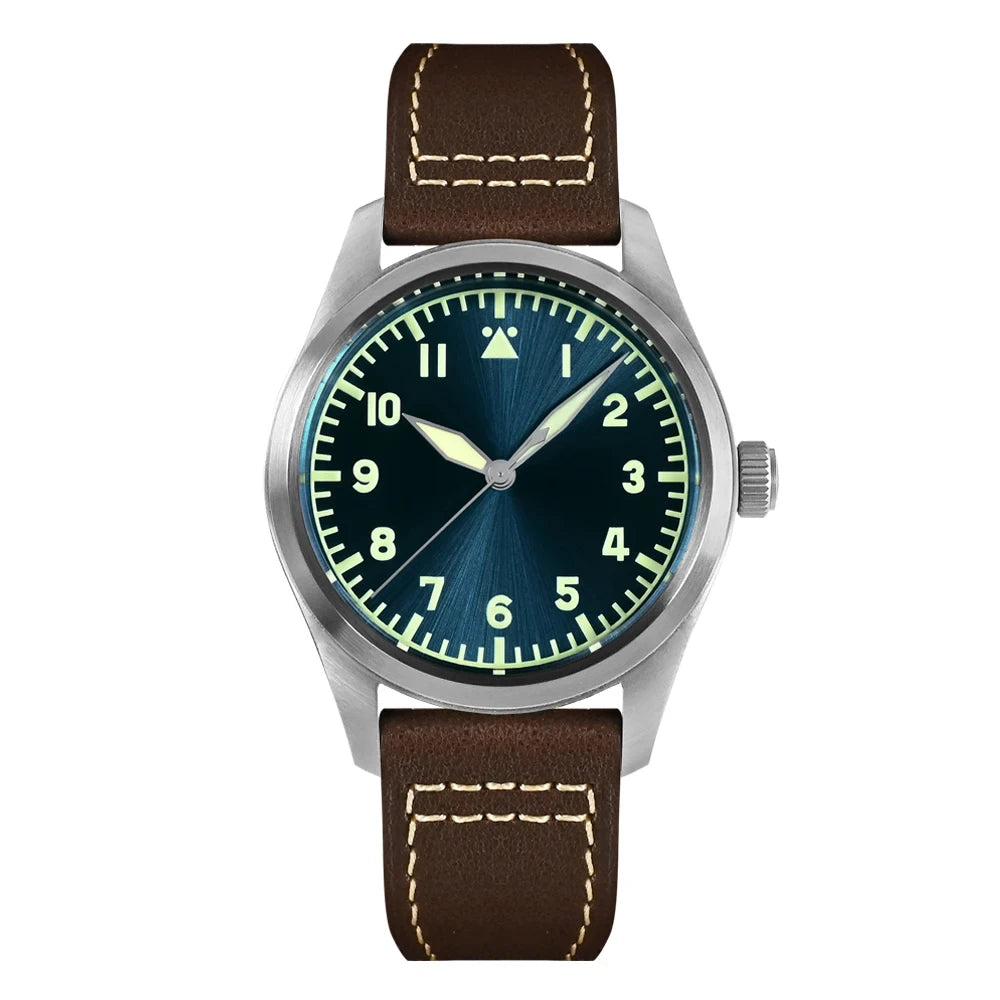 San Martin SN031-G2 Men's Watches Pilot YN55 Simple Sunray Dial Automatic Mechanical Wristwatch Waterproof 200m Luminous Relojes