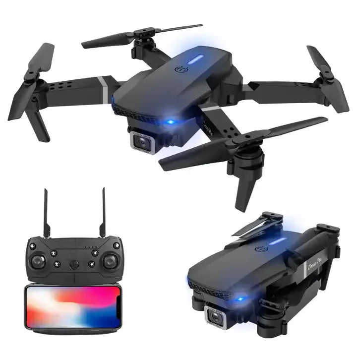 2025 E88 4k UHD Mini Flying Camera  WiFi GPS  Real-time Transmission FPV  Follow Me Rc Remote Controller Quadcopter  Kids Drone