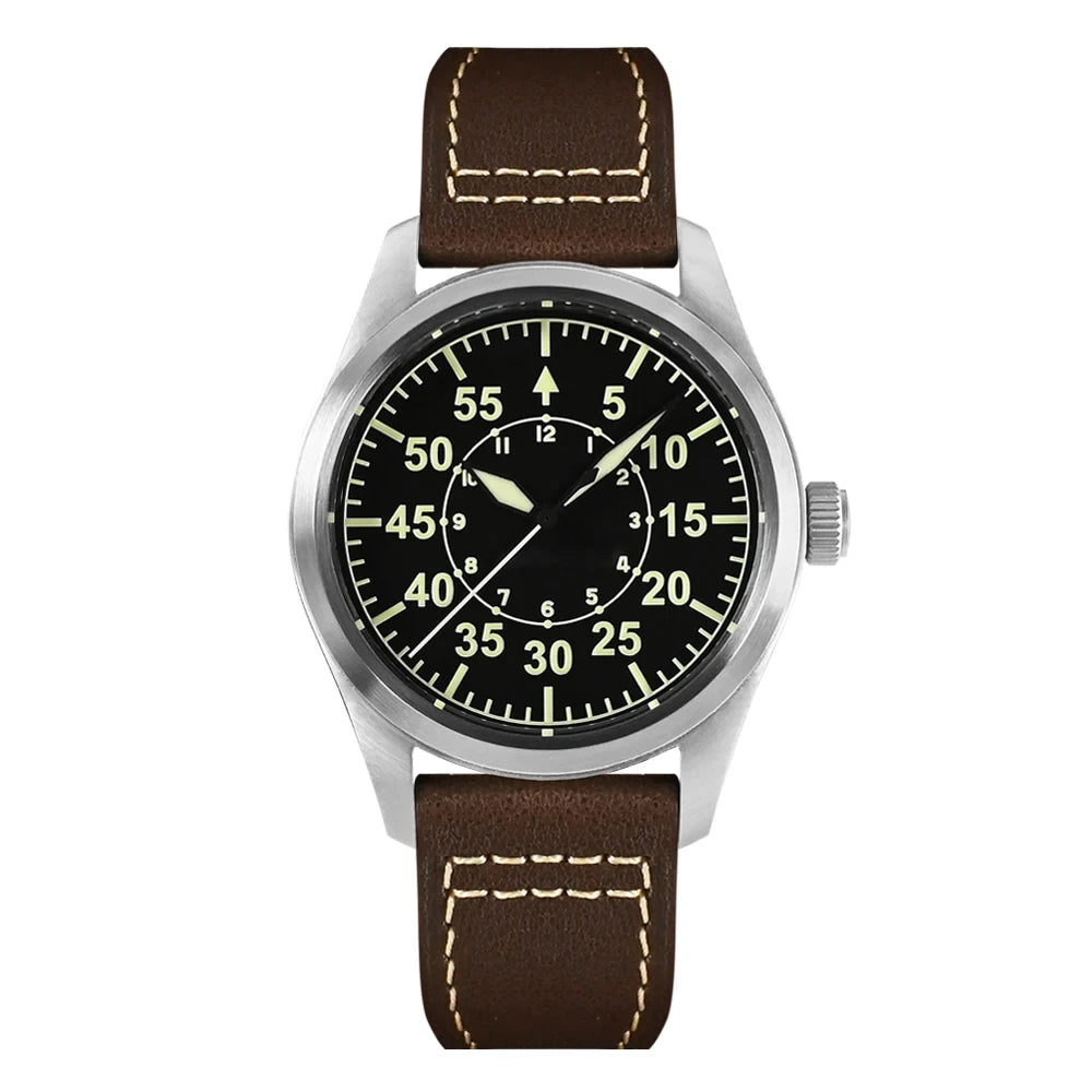San Martin SN031-G2 Men's Watches Pilot YN55 Simple Sunray Dial Automatic Mechanical Wristwatch Waterproof 200m Luminous Relojes