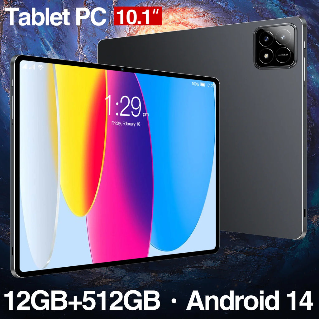Pad 6S 10.1 Inch Smart Tablet 2026 5G 12GB 512GB 32MP Big Battery 10 Core