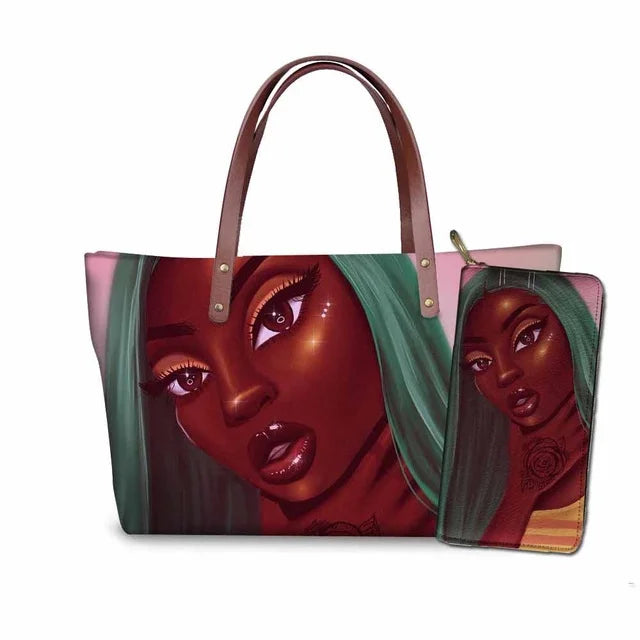 Young Ladies Handbags Black Art American African Girls Printed Popular Hand Bags Women Handbags Lady Fashion Designers Handbags