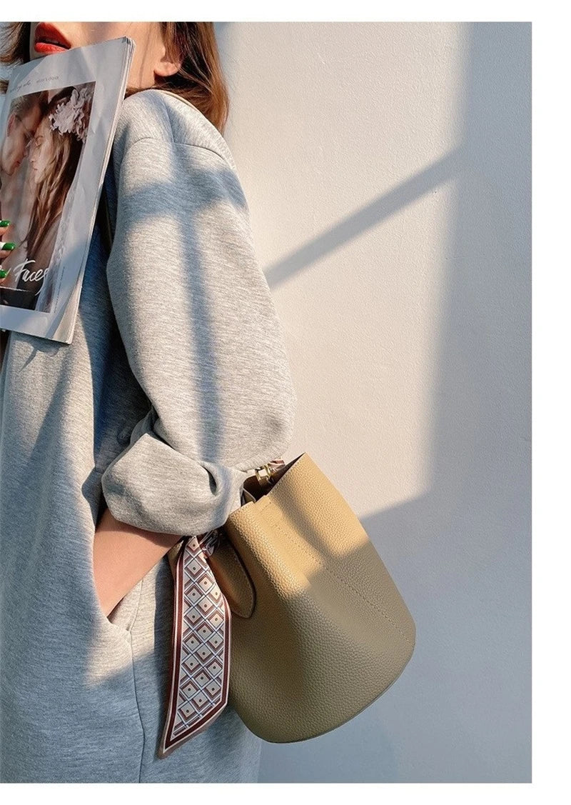 Hot Sale Women Hand Bags Bucket Shape Shoulder Crossbody Bag Ladies Messenger Bags Women Handbags