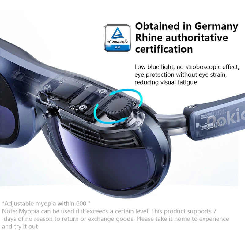 Original Rokid Max AR 3D Smart Glasses RTS Micro OLED 215Max Screen 50 FoV Viewing for Phones/Switch/PS5/Xbox/PC