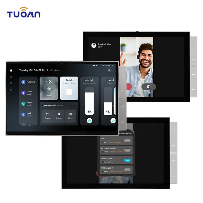 10 Inch Tuya Smart Home Zigbee Gateway Scene Control Panel Wall Switch Support Eight Country Languages Including French