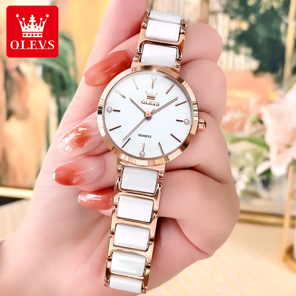 Reloj OLEVS Watch for Man 5877 Quartz Stainless Steel Waterproof Date Week Fashion Classic Wrist Watches OLEVS New Men's Watches