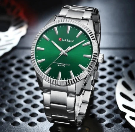 Curren 8425 New Men's Watches Simple Style Luminous Hands Clock Stainless Steel Men Brand Quartz Wristwatches for Male Relojes