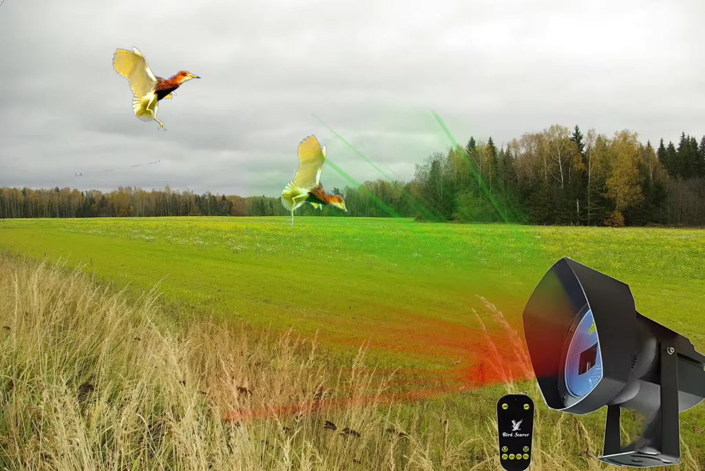 Outdoor Portable Solar-Powered Laser Bird Repellent Wild Animal Insect Repeller for Farms Birds Bats Dogs Pets US Bird Spikes