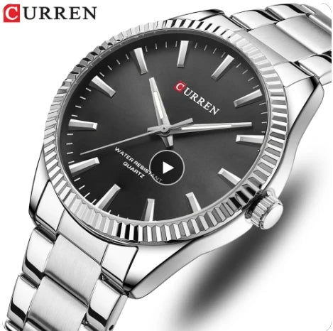 Curren 8425 New Men's Watches Simple Style Luminous Hands Clock Stainless Steel Men Brand Quartz Wristwatches for Male Relojes