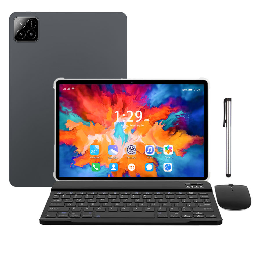 10.I Inch Wifi Tablet PC With Keyboard and Pen Android 15.0 8GB+128GB Android PAD 6S Touch Screen Pad Drawing Tablet for School