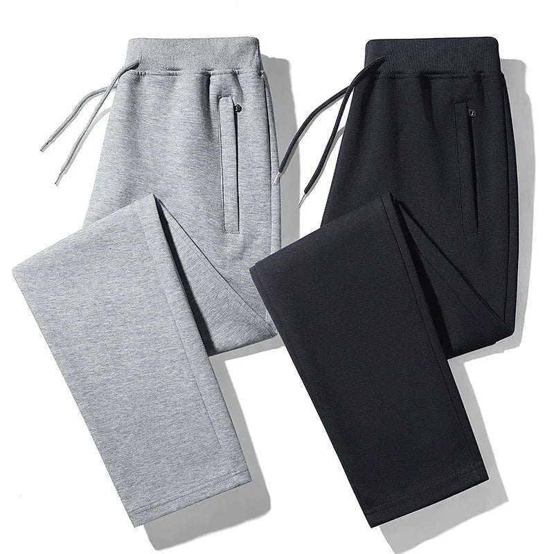 Cotton Sweatpants Men's Casual Pants Plus Size Loose Straight Pants  Men's Trousers