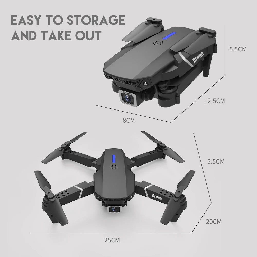 Drone Mini E525 Long Range FPV Rc Pro Mini Drones with Camera WiFi FPV RC Foldable Mini Dron E525