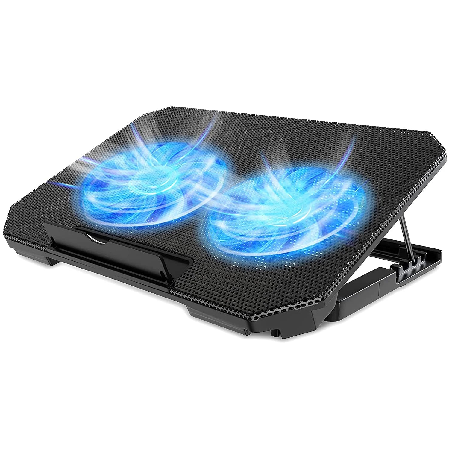 NUOXI Hot Sale Double Fans Laptop Cooling Stand 2 USB Ports Speed Controller Height Adjustable Pads for 13-16 Inch Laptops Stock