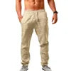 2025 Men's Summer Cargo Pants - Custom Logo Trousers (Breathable Solid Color Streetwear Casual Pants)