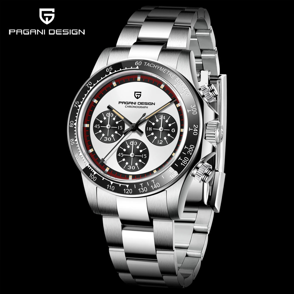 New PAGANI DESIGN 1676 New Men's Watches Quartz Wrist Watch Men Retro Sports Chronograph Japan VK63 Sapphire Glass Clock