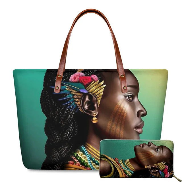 Young Ladies Handbags Black Art American African Girls Printed Popular Hand Bags Women Handbags Lady Fashion Designers Handbags
