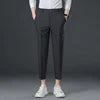 Spring and Autumn Men's Casual Pants Tailored Elastic Waist Suit Pants Casual Cropped Pants   27-42