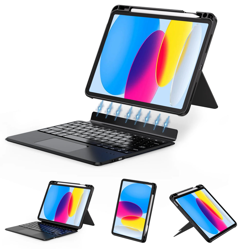 Super Low Price Wholesale 360 Rotatable Wireless Tablet Keyboard case for ipad 10th Gen 10.9" Split Magic Keyboard case