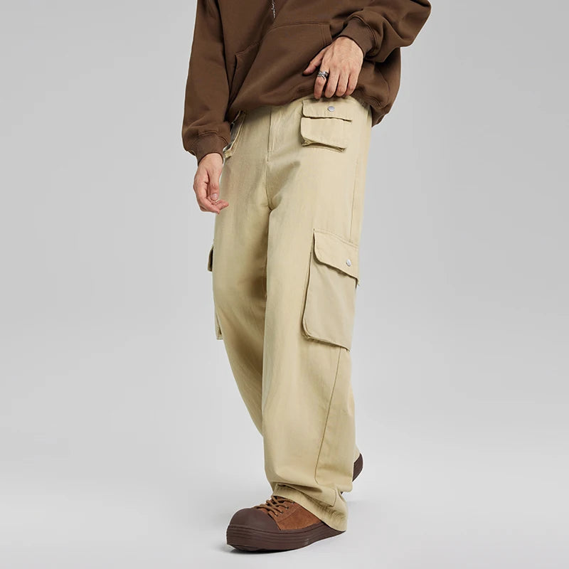 Vintage Multi-pocket Designer Casual Pants Men's Fashion with Cotton Comfortable  Pants HIgh Quality Fashion Men Jeans