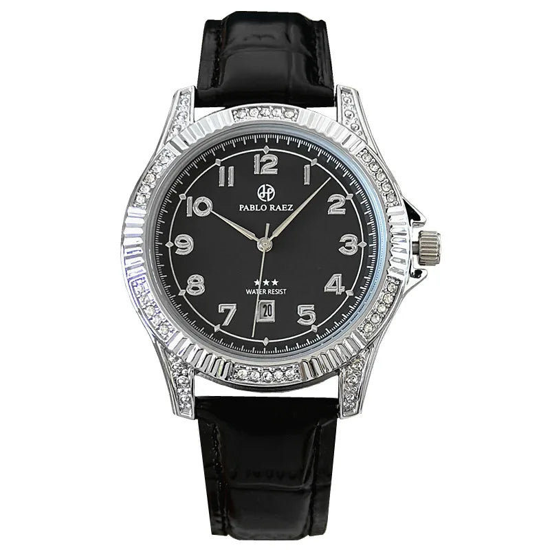 Quartz Watch New High-value Brand Men's Watches Cross-border Foreign Trade for Explosive Fashion Rhinestones Light Luxury