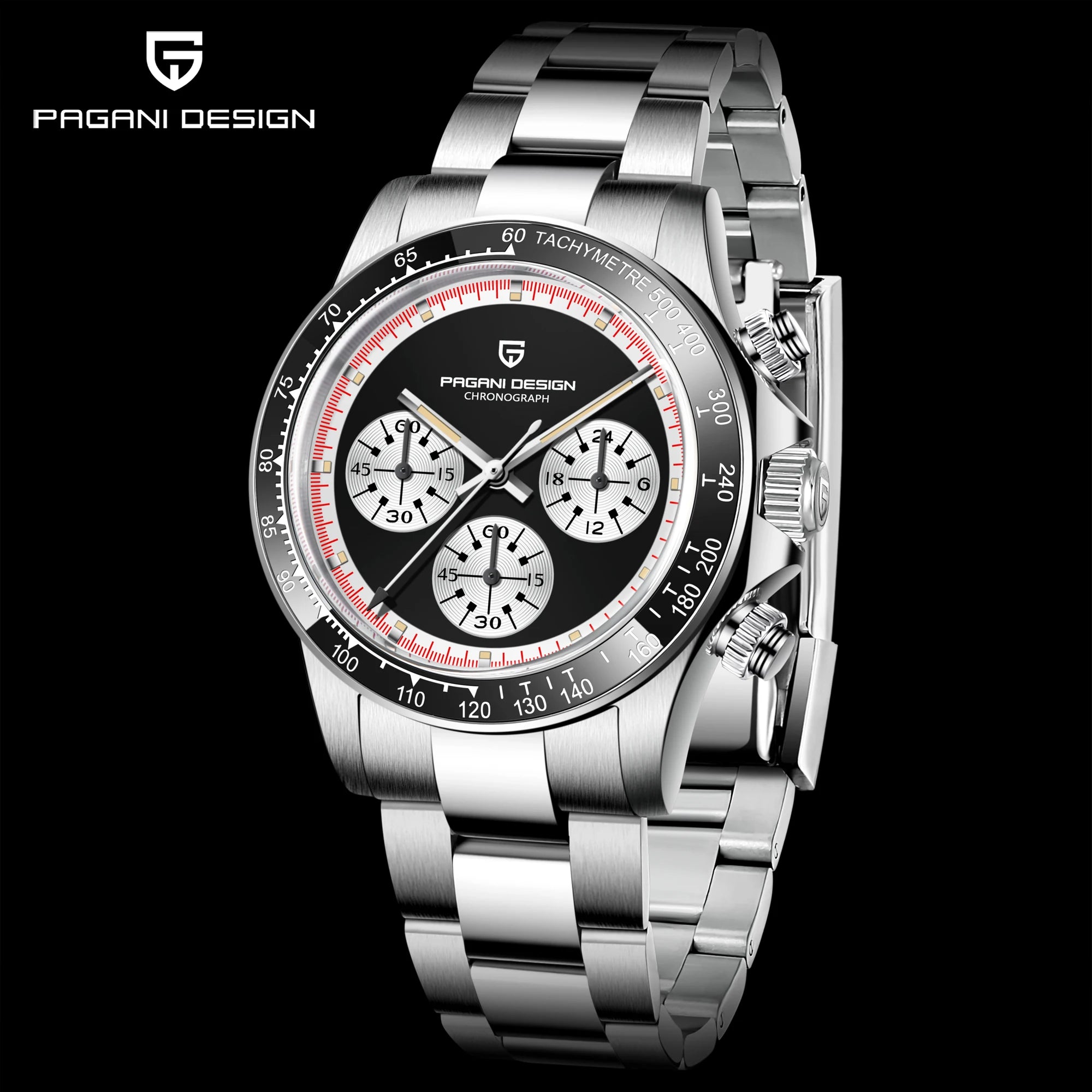 New PAGANI DESIGN 1676 New Men's Watches Quartz Wrist Watch Men Retro Sports Chronograph Japan VK63 Sapphire Glass Clock
