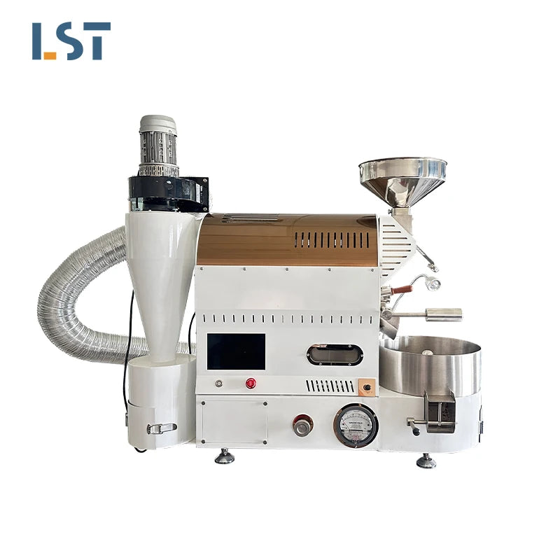 1kg Stainless Steel Fully Automatic Coffee Roaster Machine Temperature Control Small Gas/Electric Powered Household Use 220V