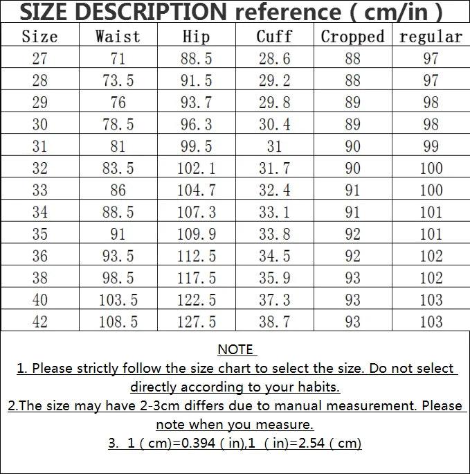 Spring and Autumn Men's Casual Pants Tailored Elastic Waist Suit Pants Casual Cropped Pants   27-42