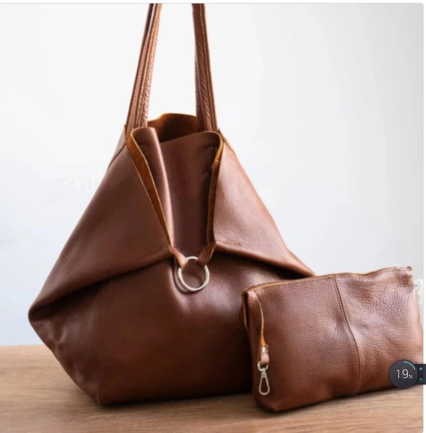 Casual Over Large Tote Bags for Women Shoulder Bag Simple Big Women Handbags Luxury Soft Shopper Bags Composited Purse