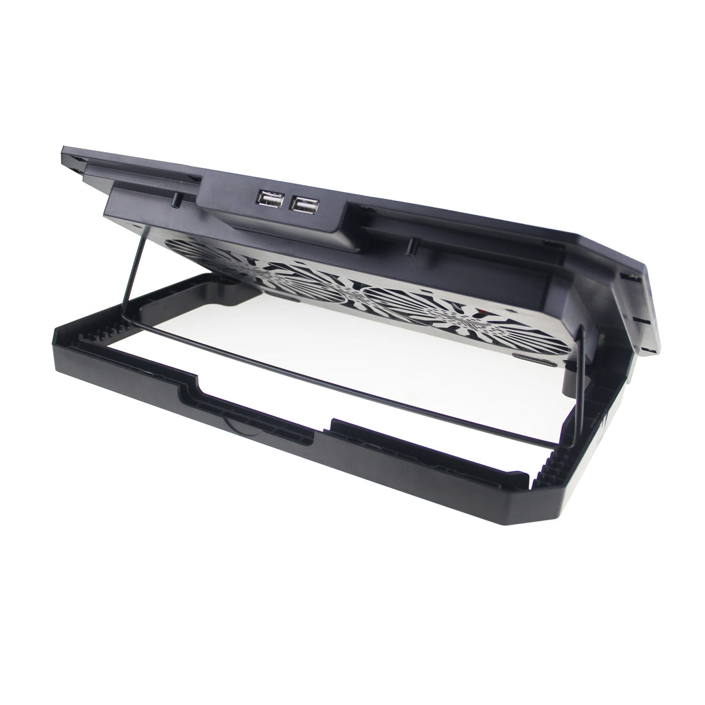 Portable Game Style Laptop Cooling Pad 2 Fans Foldable Portable Adjustable Height Dual Usb Ports Tablet Pc Stands