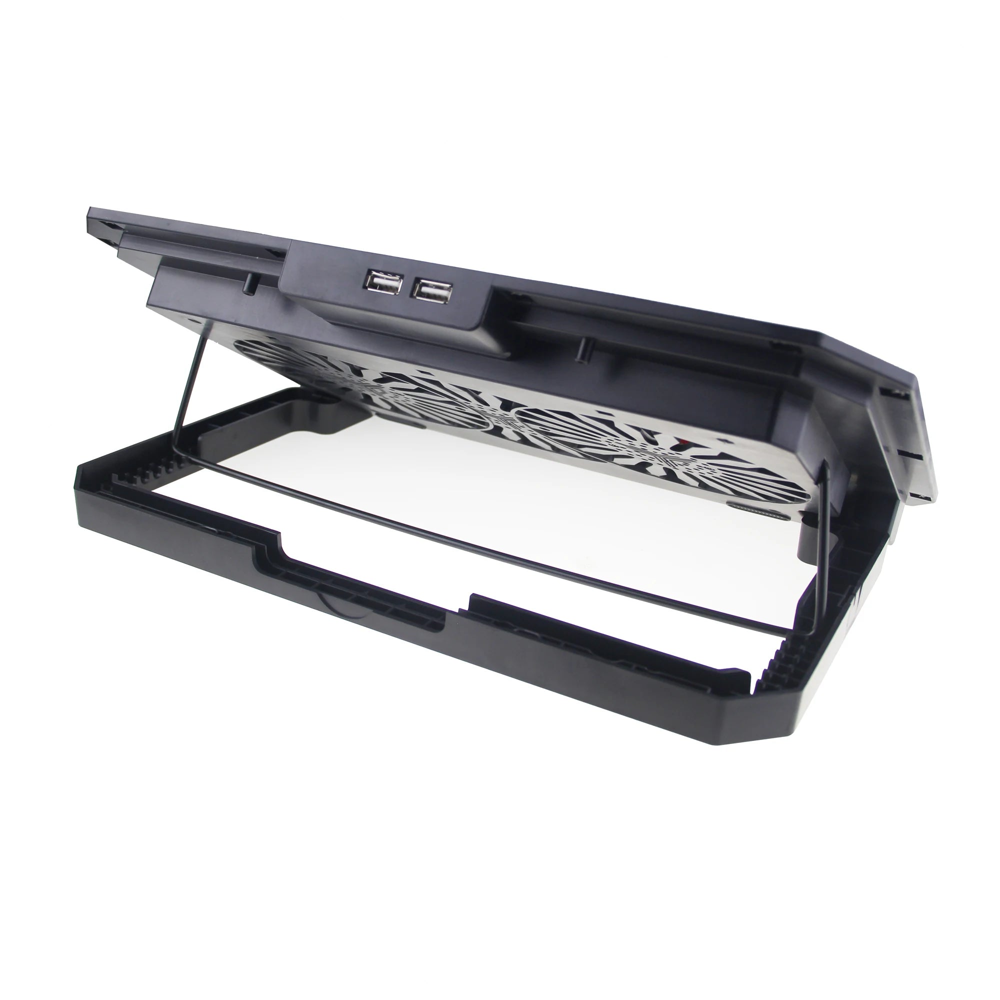 Portable Game Style Laptop Cooling Pad 2 Fans Foldable Portable Adjustable Height Dual Usb Ports Tablet Pc Stands