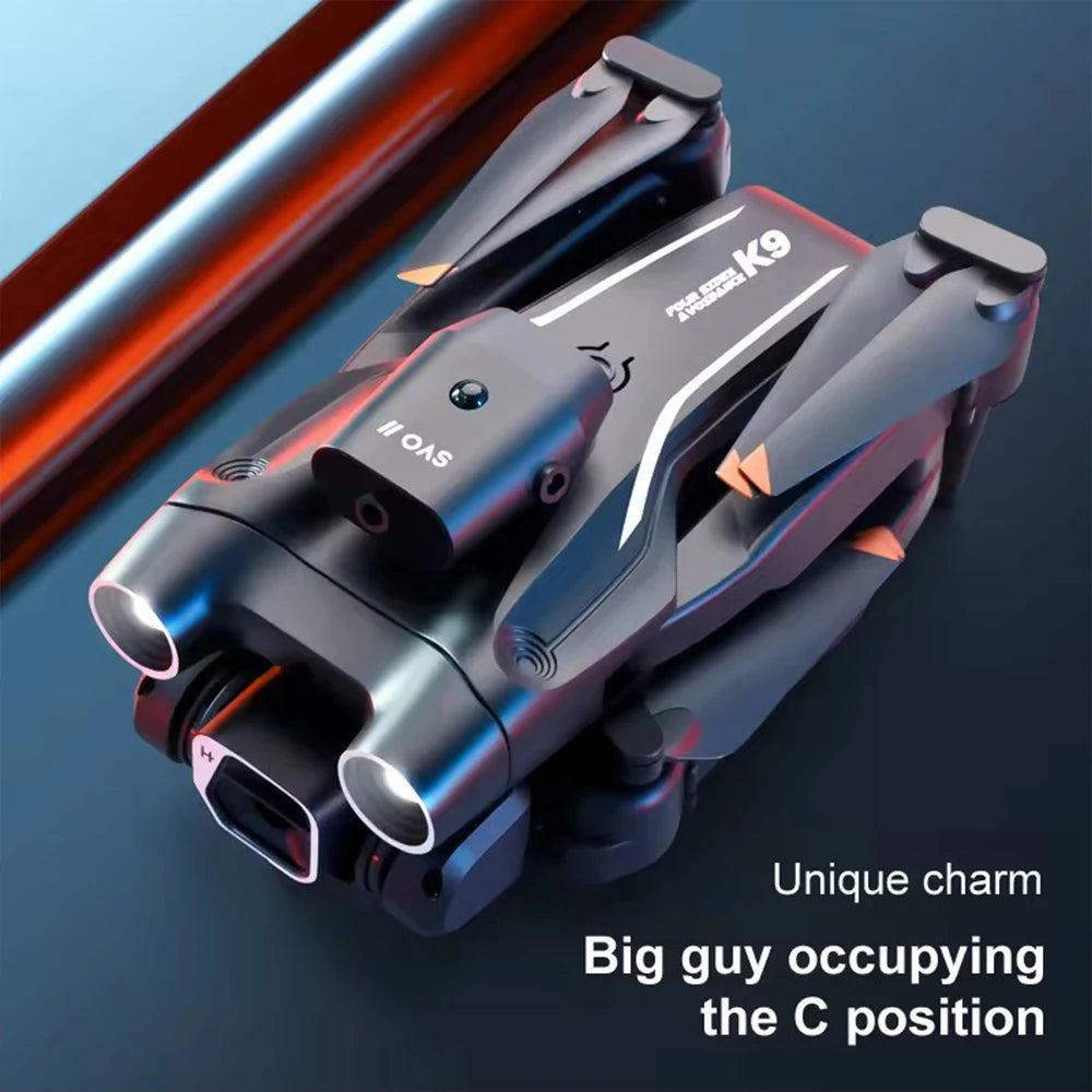 K9 Pro Mini Drone 4K HD Dual Camera WIFI FPV UAV Four-way Obstacle Avoidance Optical Flow Hovering Professional RC Drone