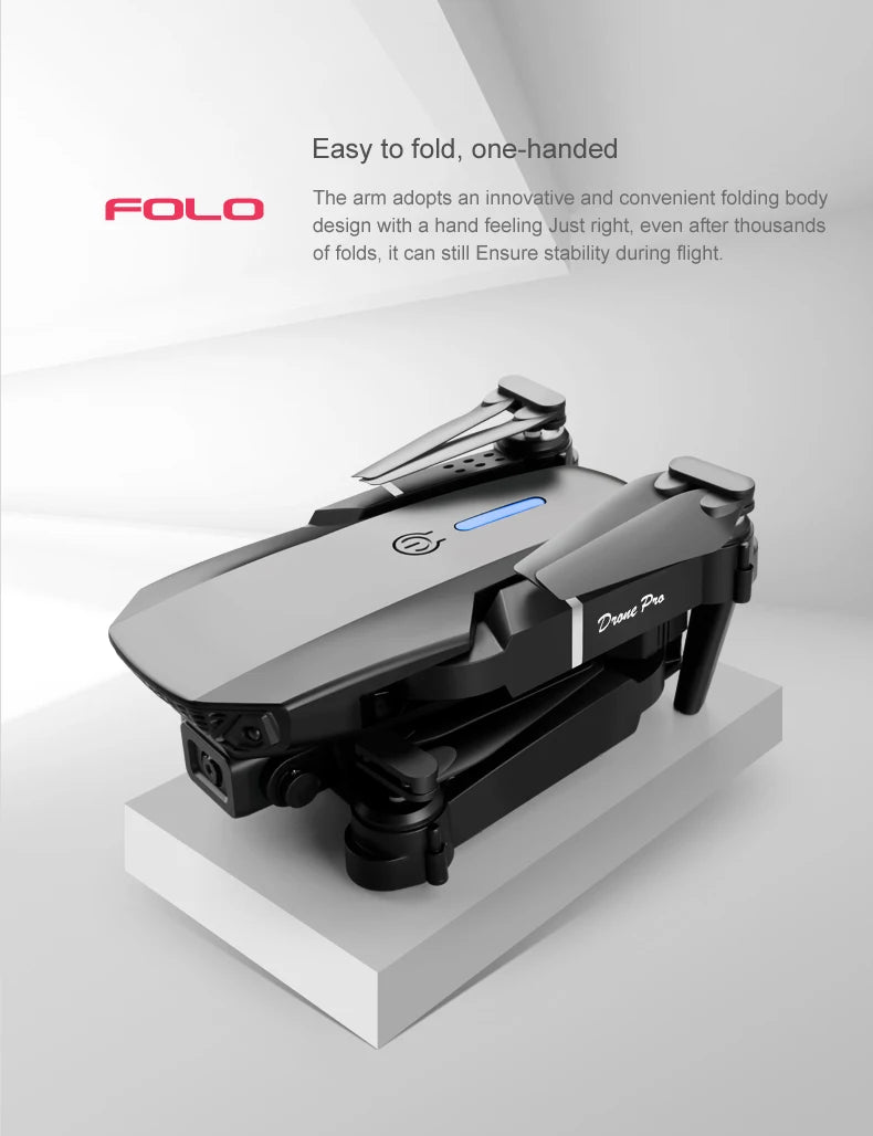 2025 E88 4k UHD Mini Flying Camera  WiFi GPS  Real-time Transmission FPV  Follow Me Rc Remote Controller Quadcopter  Kids Drone