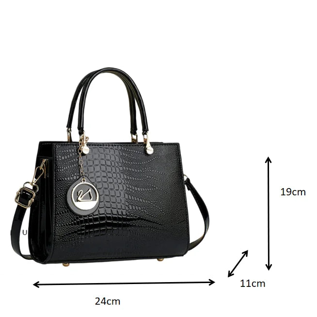 2024 New Swan Pendant Crocodile Pattern High Capacity Fashion Trend Messenger Bags Luxury Women's Bags Womens Handbags