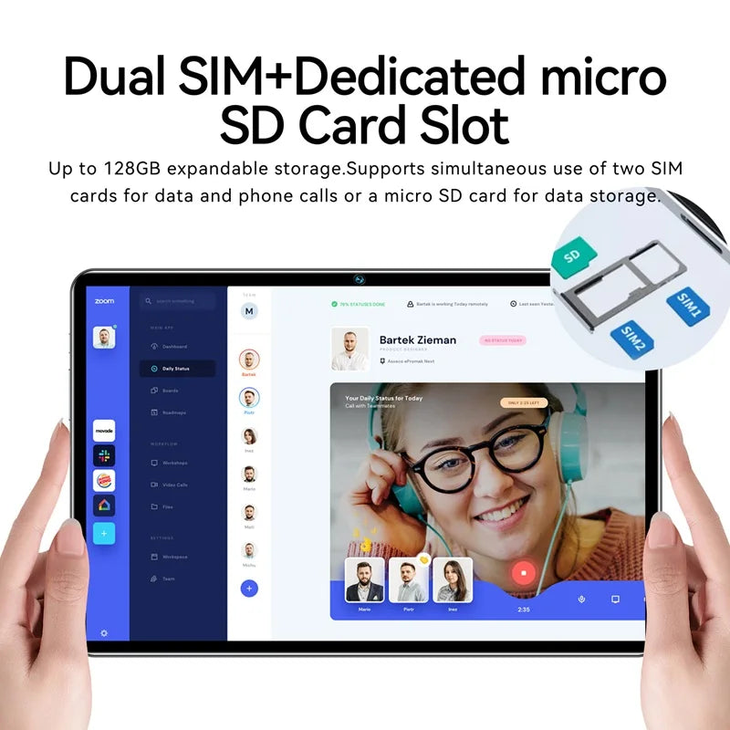 10.1 Inch New 1280*800 IPS 4GB RAM 32GB ROM 4G Network Dual Sim Card Android with Touch IPS Screen Tablet PC