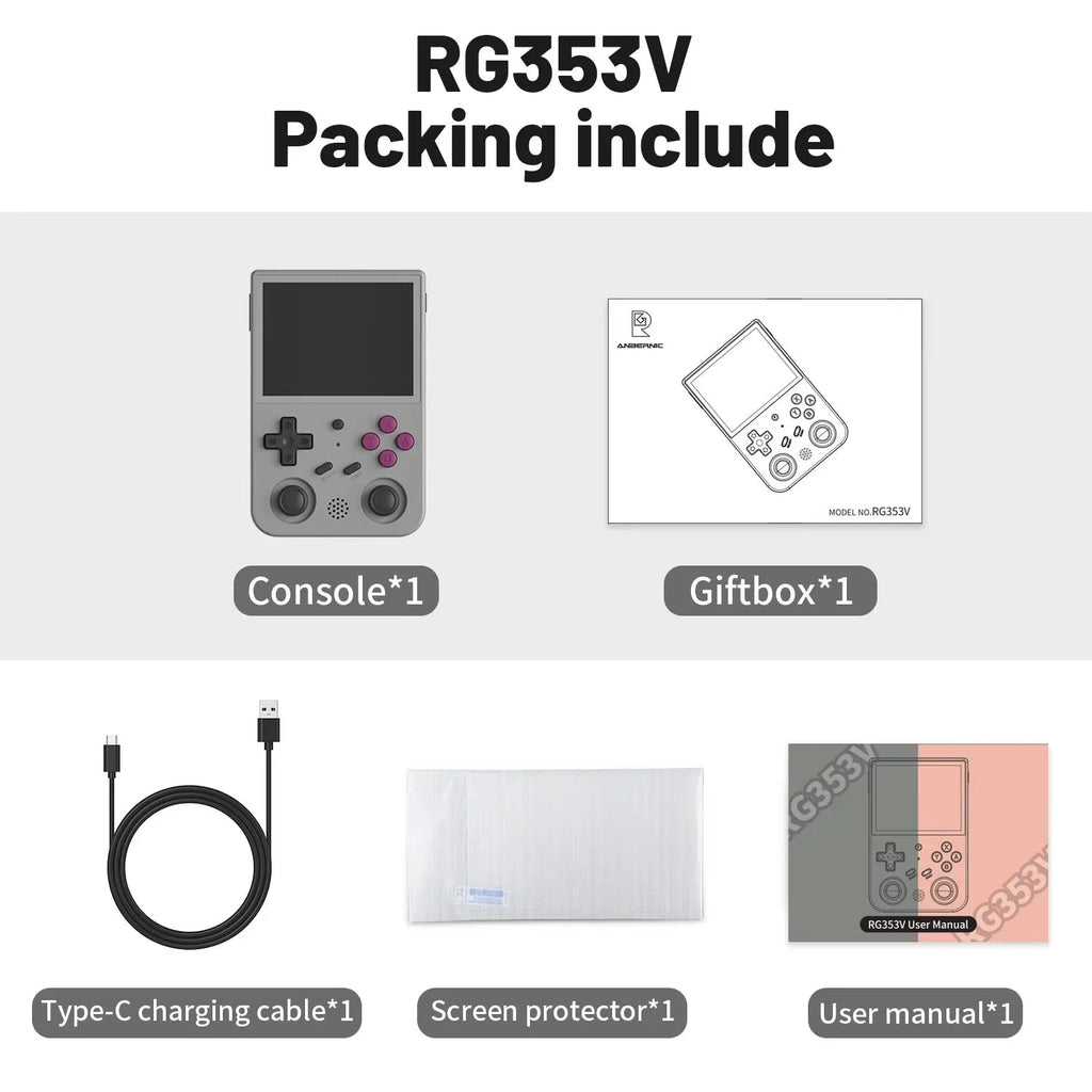 Yo Anbernic RG353V Android 11 Linux/ RG353VS Single OS Mini Handheld Game Player 3.5 Inch 5G WIFI Retro Gaming Console