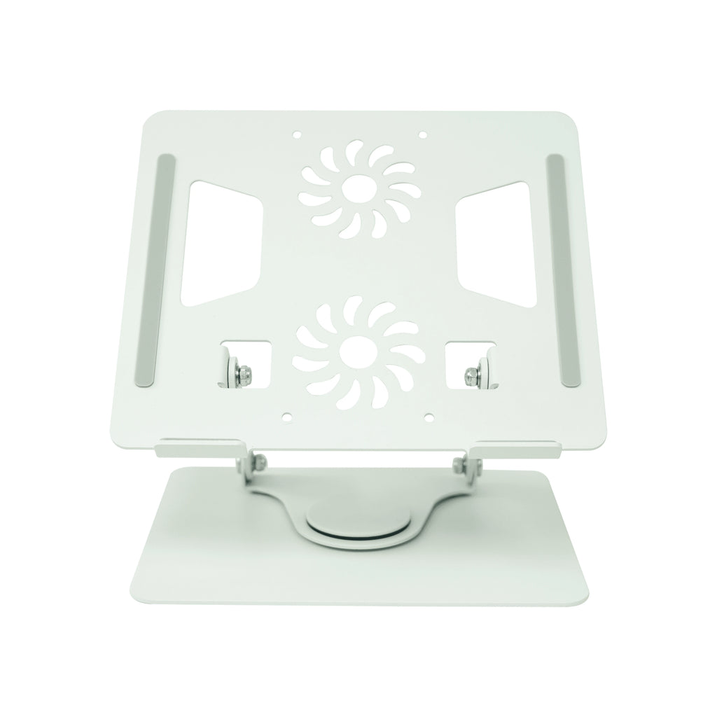Metal Adjustable Laptop Stand 360 Degree Rotating Laptop Cooling Stand Foldable Laptop Riser Stand with Double Fans