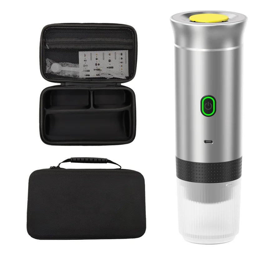 Good Product Mini Espresso Maker Heating Water Portable Electric Automatic Coffee Machine for Outdoor Camping Travel Carry Bag