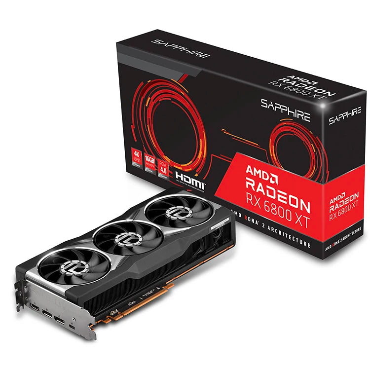 Sapphire AMD Radeon RX 6600 6700 6800 6900 XT 16GB Used Gaming Graphics Card with 16G GDDR6 Memory Support OverClock