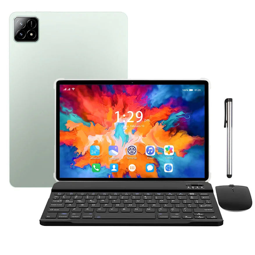10.I Inch Wifi Tablet PC With Keyboard and Pen Android 15.0 8GB+128GB Android PAD 6S Touch Screen Pad Drawing Tablet for School