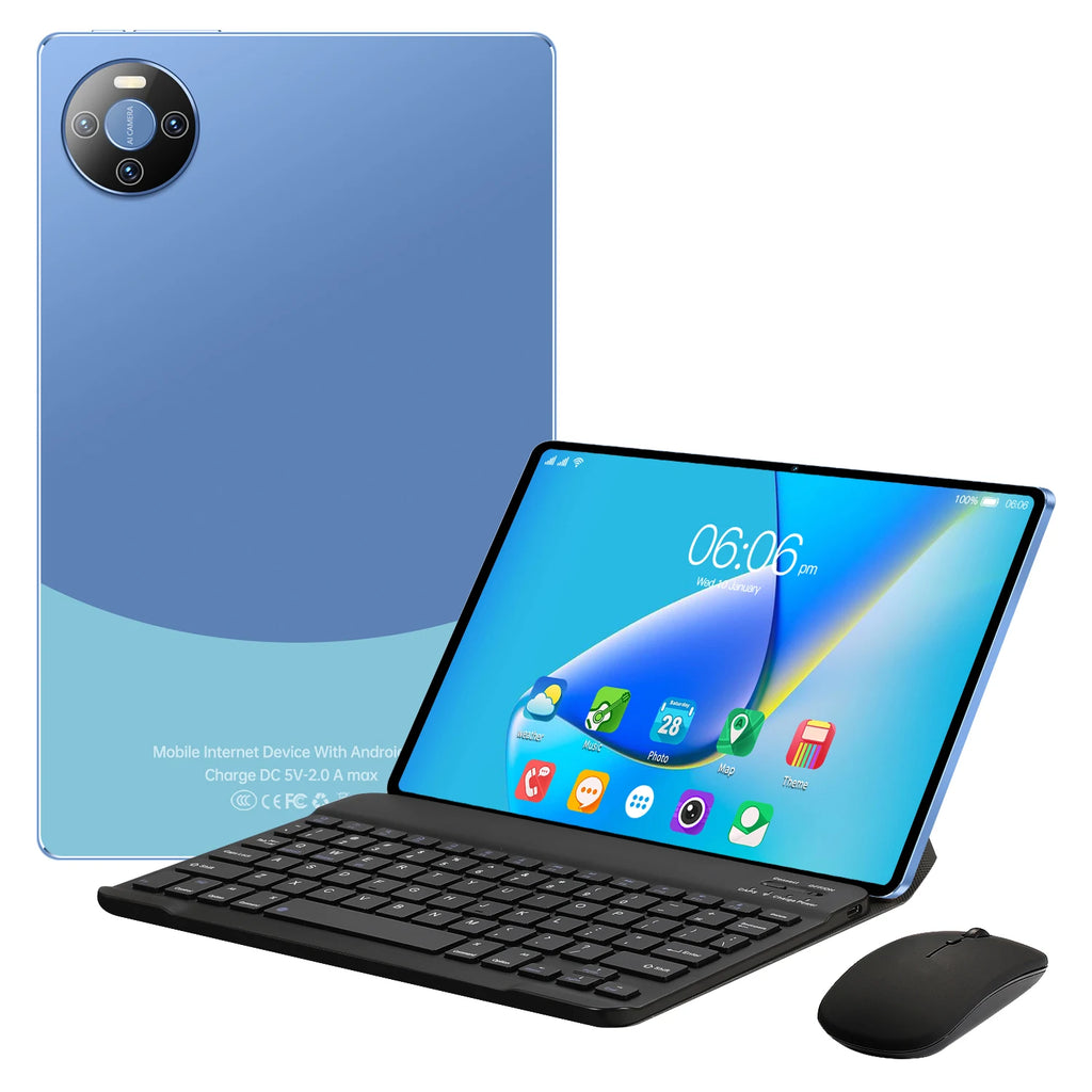 2025 Gisentec 10 Inch E60 PRO Android 14  Dual Sim 8+256GB  5+13mp G+G Glass Android WIFI Gift Wholesale tablet OEM Tablet PC