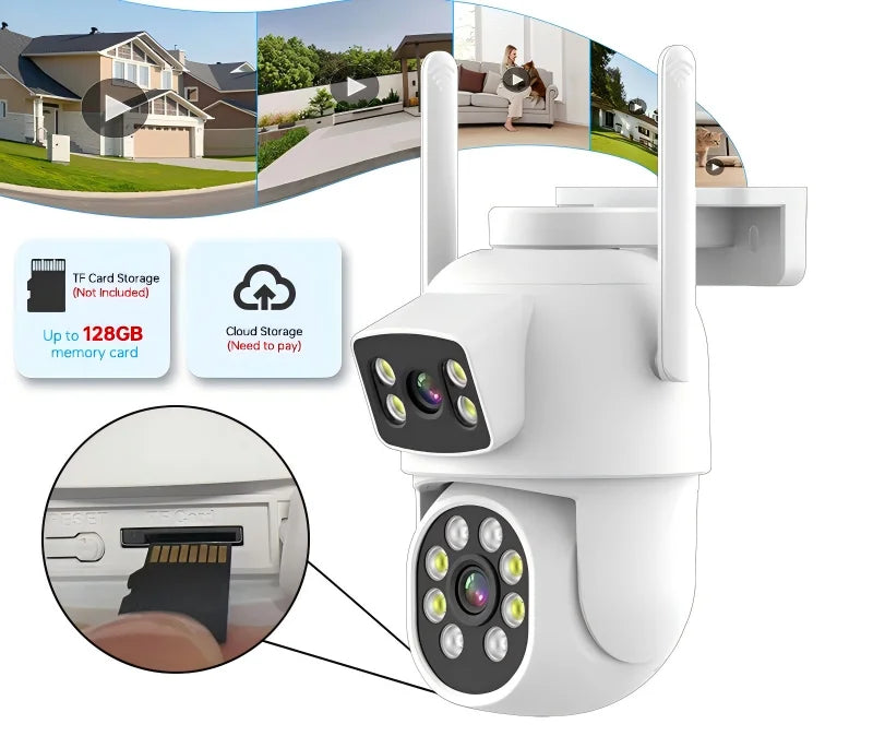Hot Selling Indoor and Outdoor Camera Cloud and SD Card Storage CCTV Home Security Wired Smart Camera