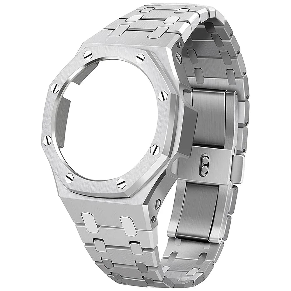 GA2100 GA2110 Luxury Breathable Stainless Steel Watch Case Strap Replacement Modification Kit for Men's Watches