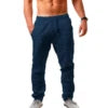 2025 Men's Summer Cargo Pants - Custom Logo Trousers (Breathable Solid Color Streetwear Casual Pants)