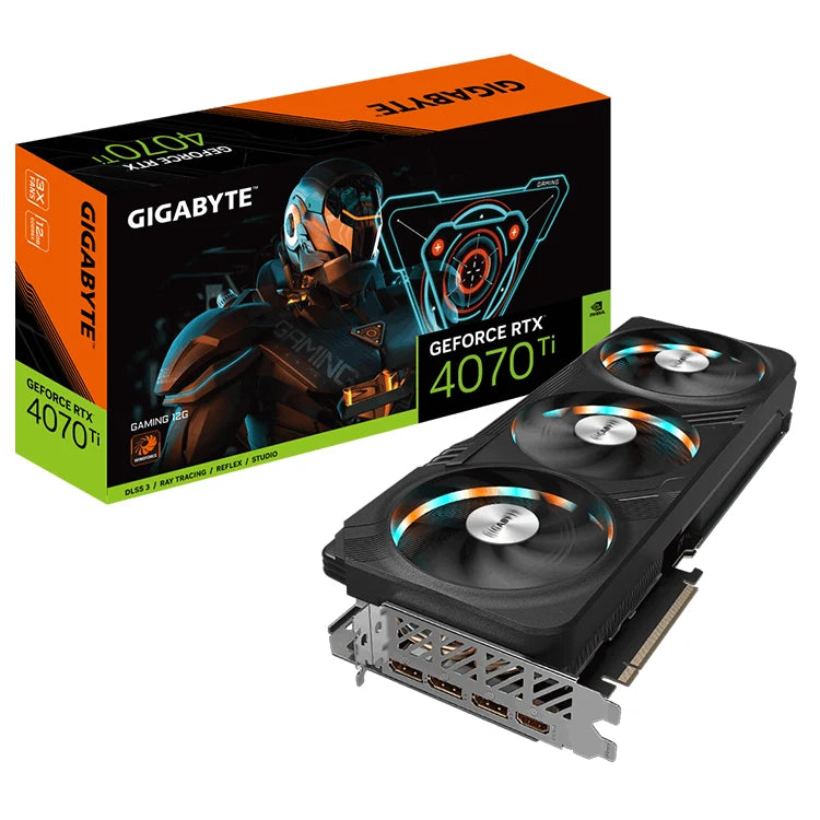 Used GIGABYTE GeForce RTX 4070 Ti GAMING 12G Graphics Video Card with GDDR6X Memory Support AMD Ryzen 9 7900X 7600X