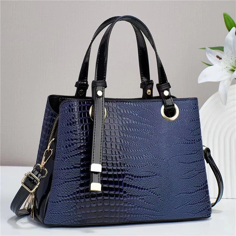 2024 New Retro Crocodile Pattern High Capacity Fashion Trend Messenger Bags Luxury Women's Bags Womens Handbags