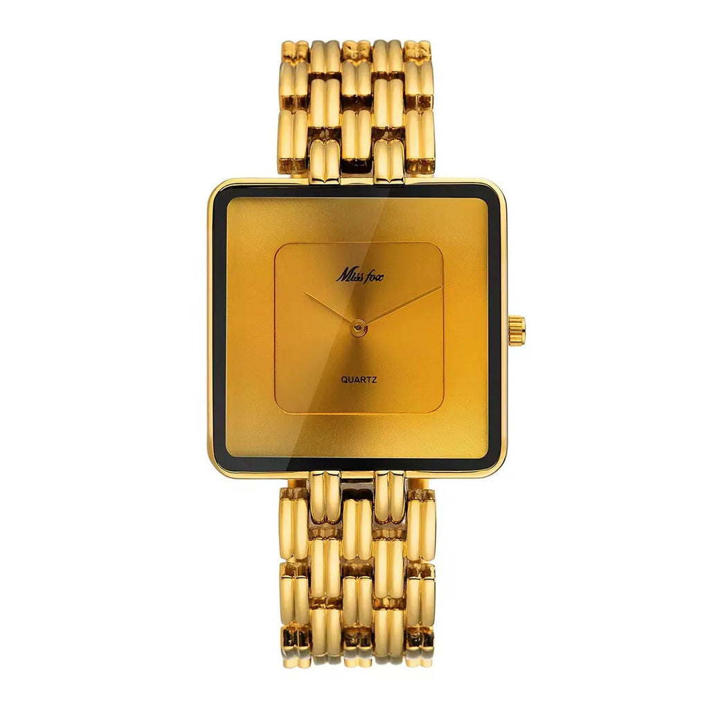 Missfox 2177 2176 Men's Watches Miss Fox Fashion Casual Design Luxury Unisex Black Dial Quartz Watch for Male Female Lady Reloj