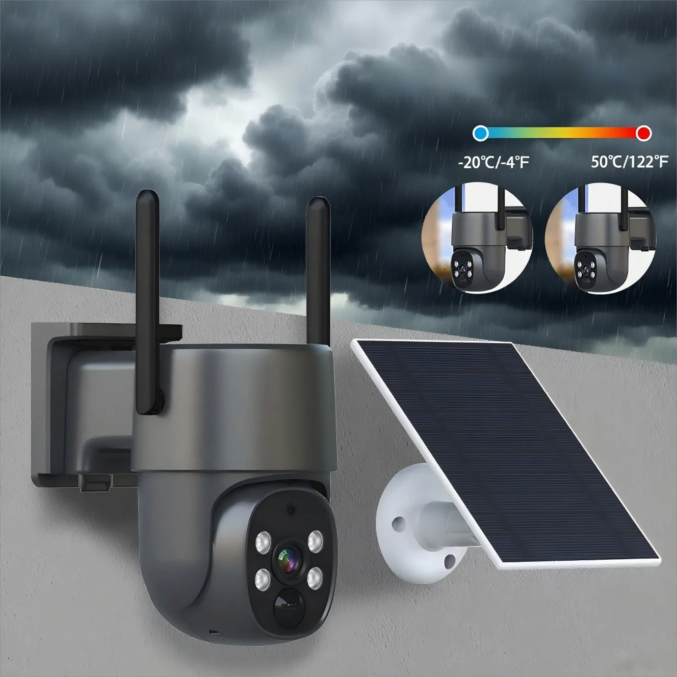 Eseecloud 4mp Outdoor Solar PTZ Camera Home Ptz Cctv Ip Security Solar Camera Security HD Mini Smart 4G SIM Card Solar Camera